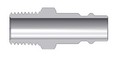 Dixon CJ3BM3 3/8" HI-FLO NIPPLE, 3/8" BSPT STEEL Body Material: STEEL Body Size: 3/8"